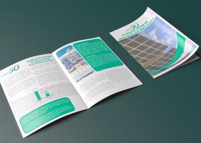 Brochure of Africa50 green color focused